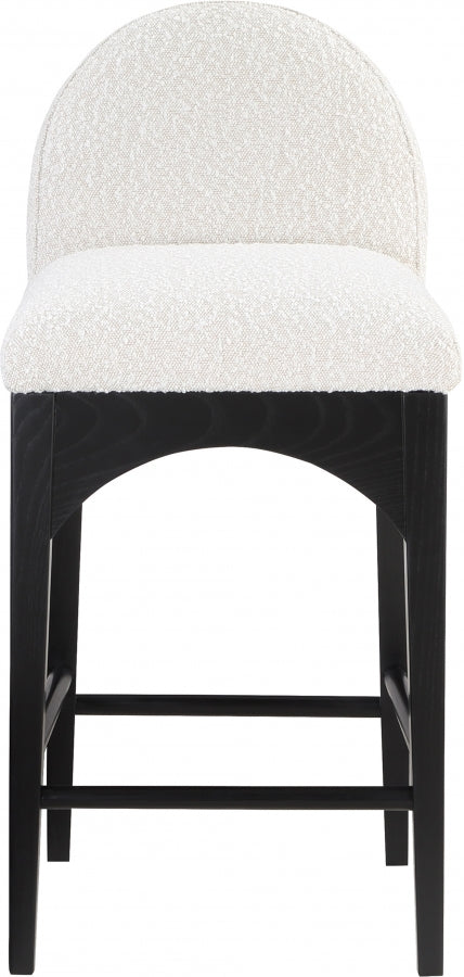 Waldorf Boucle Fabric Upholstered Counter Stool — 395-C - Cream - 395Cream-C alternate view 3
