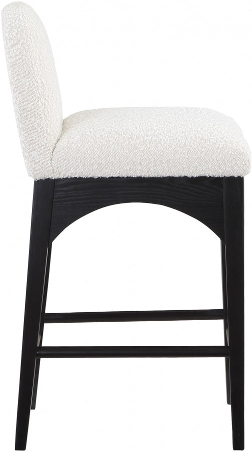 Waldorf Boucle Fabric Upholstered Counter Stool — 395-C - Cream - 395Cream-C alternate view 4
