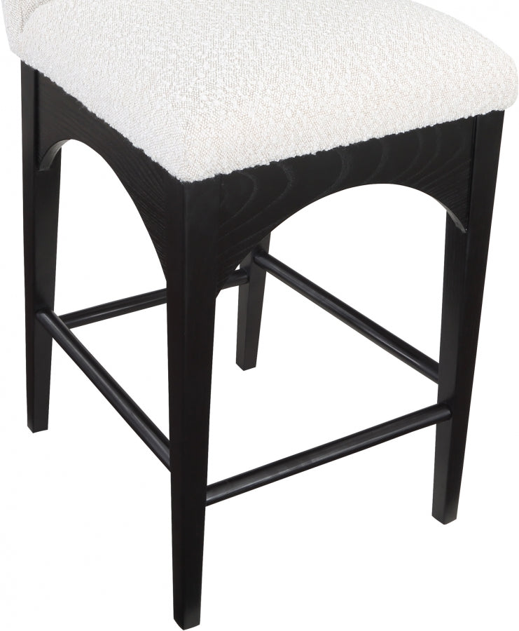 Waldorf Boucle Fabric Upholstered Counter Stool — 395-C - Cream - 395Cream-C alternate view 5