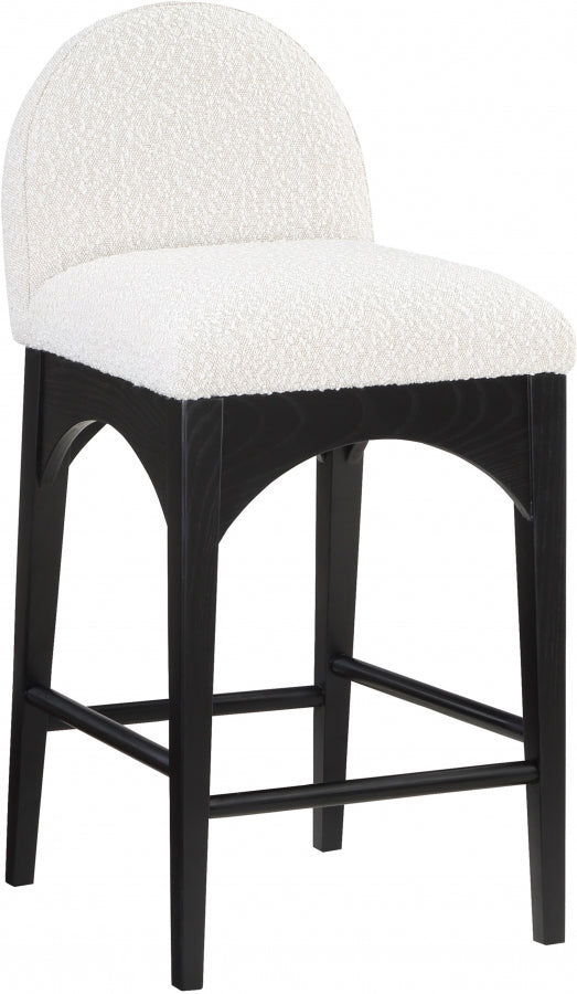 Waldorf Boucle Fabric Upholstered Counter Stool — 395-C - Cream - 395Cream-C