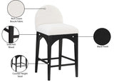 Waldorf Boucle Fabric Upholstered Counter Stool — 395-C - Cream - 395Cream-C Infographic