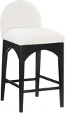 Waldorf Boucle Fabric Upholstered Counter Stool — 395-C - Cream - 395Cream-C