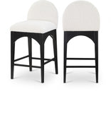 Waldorf Boucle Fabric Upholstered Counter Stool — 395-C - Cream - 395Cream-C Double Chair