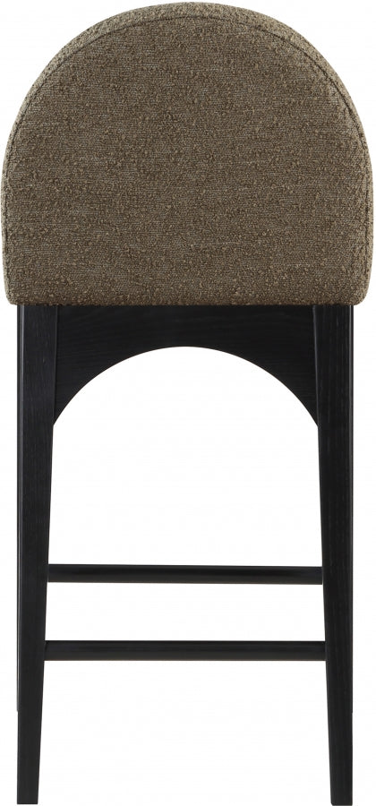 Waldorf Boucle Fabric Upholstered Counter Stool — 395-C - Olive - 395Olive-C alternate view 2