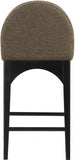 Waldorf Boucle Fabric Upholstered Counter Stool — 395-C - Olive - 395Olive-C alternate view 2
