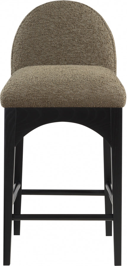 Waldorf Boucle Fabric Upholstered Counter Stool — 395-C - Olive - 395Olive-C alternate view 3