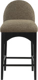 Waldorf Boucle Fabric Upholstered Counter Stool — 395-C - Olive - 395Olive-C alternate view 3