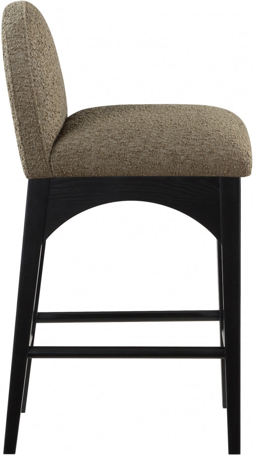 Waldorf Boucle Fabric Upholstered Counter Stool — 395-C - Olive - 395Olive-C alternate view 4