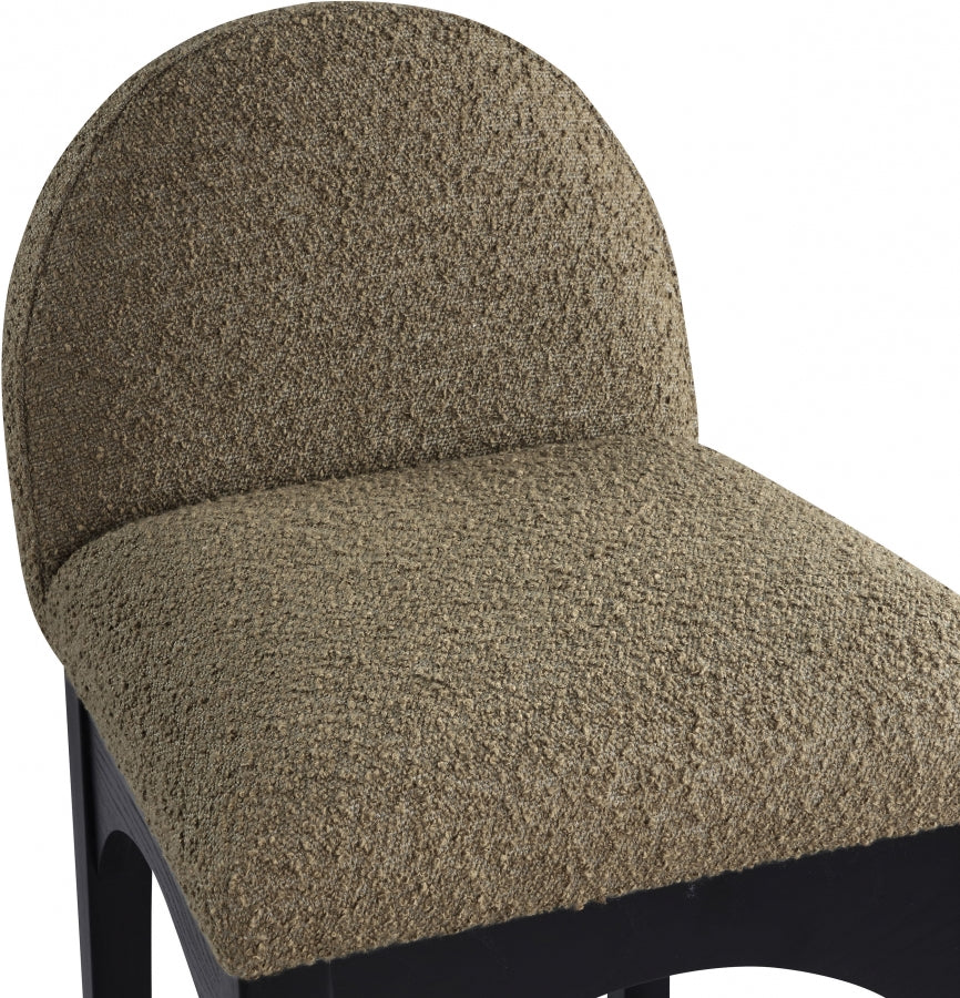 Waldorf Boucle Fabric Upholstered Counter Stool — 395-C - Olive - 395Olive-C alternate view 6