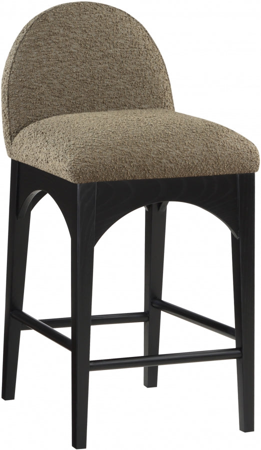 Waldorf Boucle Fabric Upholstered Counter Stool — 395-C - Olive - 395Olive-C