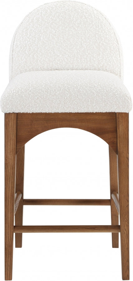 Waldorf Boucle Fabric Upholstered Counter Stool — 399-C - Cream - 399Cream-C alternate view 3