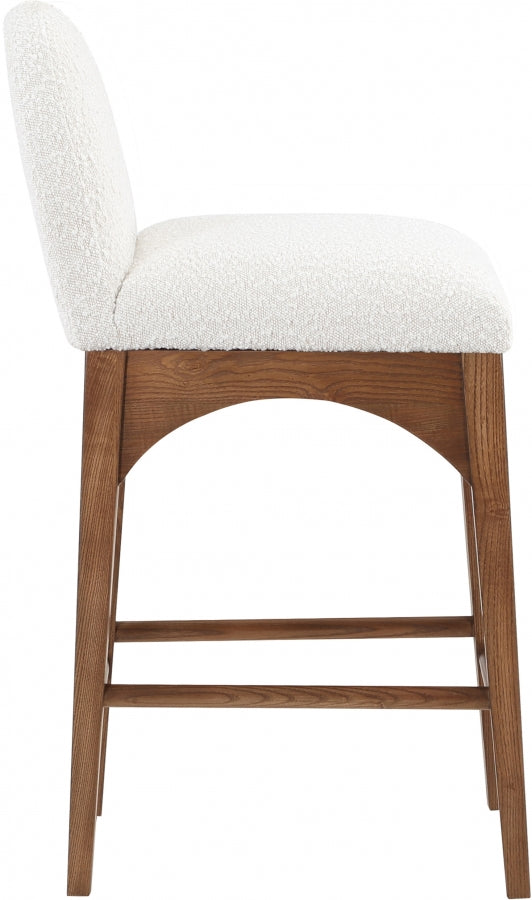 Waldorf Boucle Fabric Upholstered Counter Stool — 399-C - Cream - 399Cream-C alternate view 4