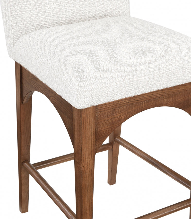 Waldorf Boucle Fabric Upholstered Counter Stool — 399-C - Cream - 399Cream-C alternate view 5