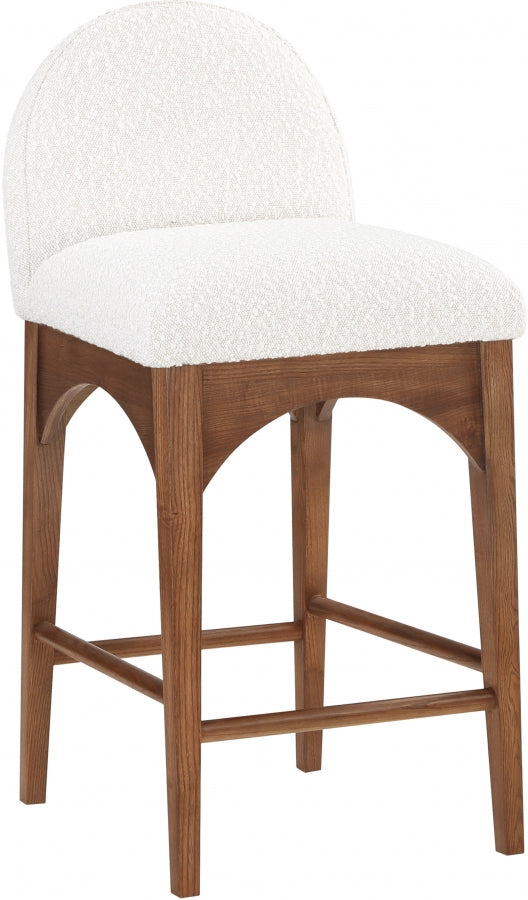 Waldorf Boucle Fabric Upholstered Counter Stool — 399-C - Cream - 399Cream-C
