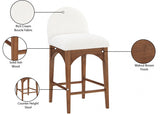 Waldorf Boucle Fabric Upholstered Counter Stool — 399-C - Cream - 399Cream-C Infographic