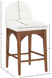 Waldorf Boucle Fabric Upholstered Counter Stool — 399-C - Cream - 399Cream-C Dim