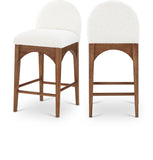 Waldorf Boucle Fabric Upholstered Counter Stool — 399-C - Cream - 399Cream-C Double Chair