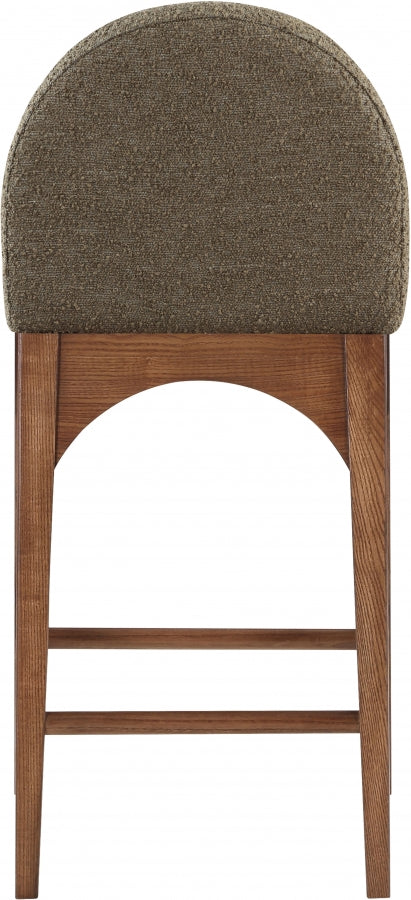 Waldorf Boucle Fabric Upholstered Counter Stool — 399-C - Olive - 399Olive-C alternate view 2