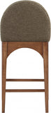 Waldorf Boucle Fabric Upholstered Counter Stool — 399-C - Olive - 399Olive-C alternate view 2