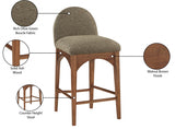 Waldorf Boucle Fabric Upholstered Counter Stool — 399-C - Olive - 399Olive-C Infographic