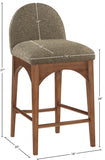 Waldorf Boucle Fabric Upholstered Counter Stool — 399-C - Olive - 399Olive-C Dim
