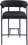 Malin Boucle Fabric Upholstered Counter Stool — 412-C - Black - 412Black-C alternate view 2