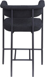 Malin Boucle Fabric Upholstered Counter Stool — 412-C - Black - 412Black-C alternate view 4
