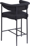Malin Boucle Fabric Upholstered Counter Stool — 412-C - Black - 412Black-C alternate view 5