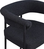 Malin Boucle Fabric Upholstered Counter Stool — 412-C - Black - 412Black-C alternate view 6