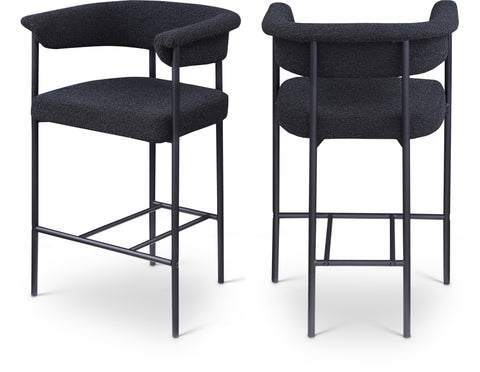 Malin Boucle Fabric Upholstered Counter Stool — 412-C (Set of 2)