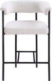 Malin Boucle Fabric Upholstered Counter Stool — 412-C - Cream - 412Cream-C alternate view 2