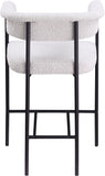 Malin Boucle Fabric Upholstered Counter Stool — 412-C - Cream - 412Cream-C alternate view 4