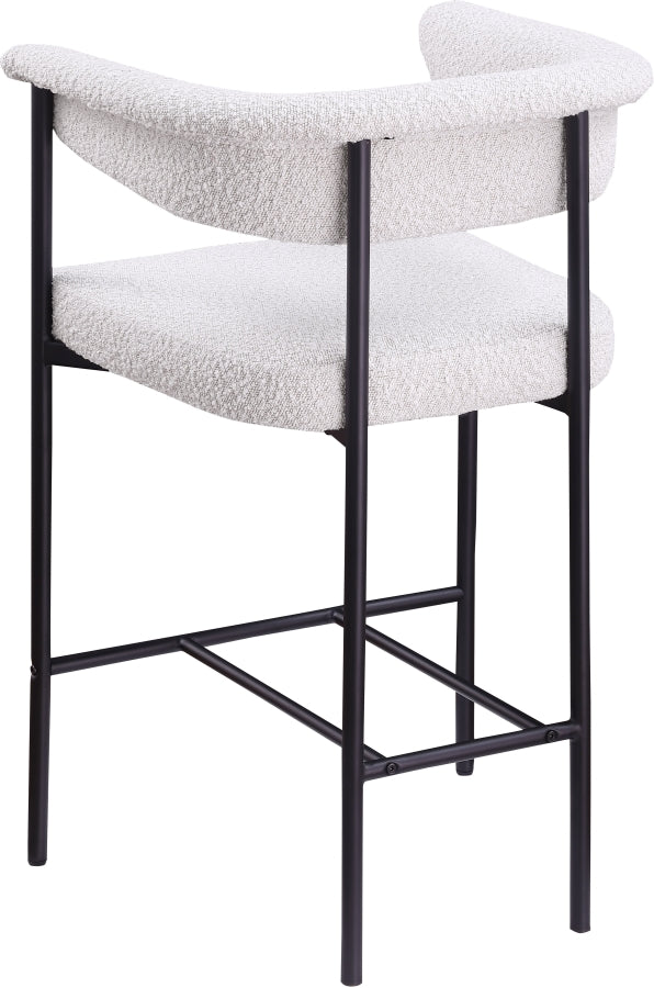 Malin Boucle Fabric Upholstered Counter Stool — 412-C - Cream - 412Cream-C alternate view 5