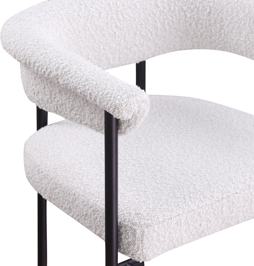 Malin Boucle Fabric Upholstered Counter Stool — 412-C - Cream - 412Cream-C alternate view 6