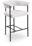 Malin Boucle Fabric Upholstered Counter Stool — 412-C - Cream - 412Cream-C