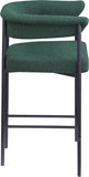 Malin Boucle Fabric Upholstered Counter Stool — 412-C - Green - 412Green-C alternate view 3