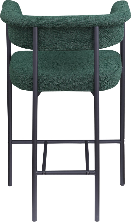 Malin Boucle Fabric Upholstered Counter Stool — 412-C - Green - 412Green-C alternate view 4