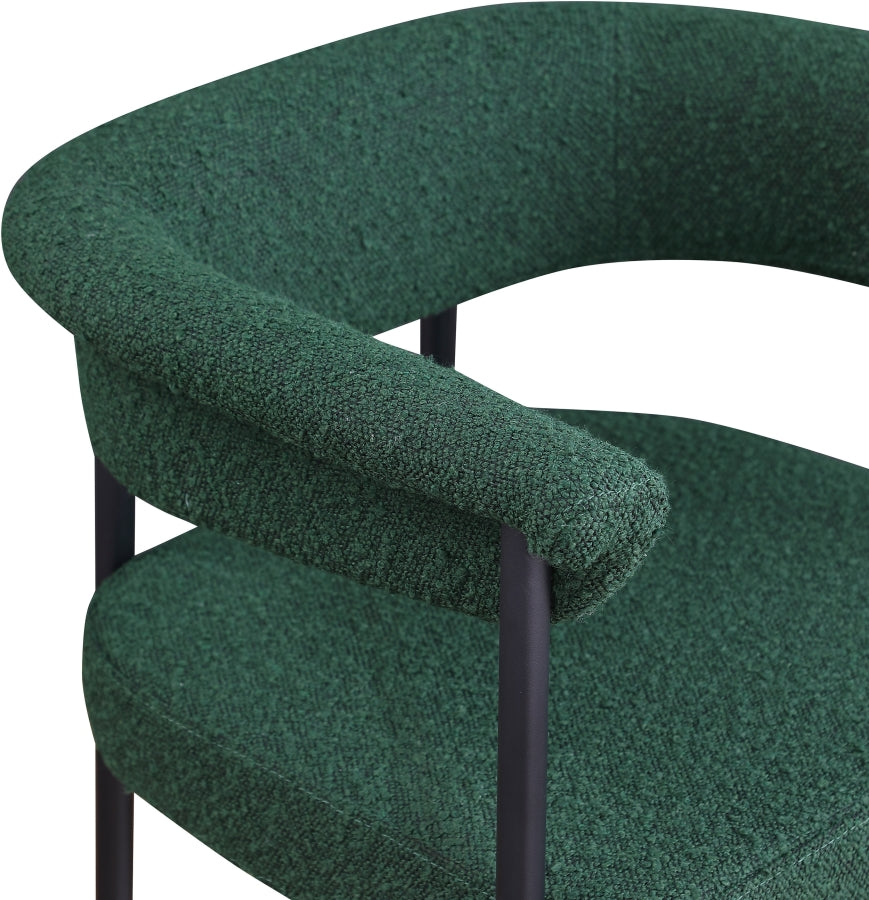 Malin Boucle Fabric Upholstered Counter Stool — 412-C - Green - 412Green-C alternate view 6