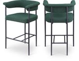 Malin Boucle Fabric Upholstered Counter Stool — 412-C - Green - 412Green-C Double Chair