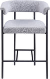 Malin Boucle Fabric Upholstered Counter Stool — 412-C - Grey - 412Grey-C alternate view 2