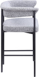 Malin Boucle Fabric Upholstered Counter Stool — 412-C - Grey - 412Grey-C alternate view 3