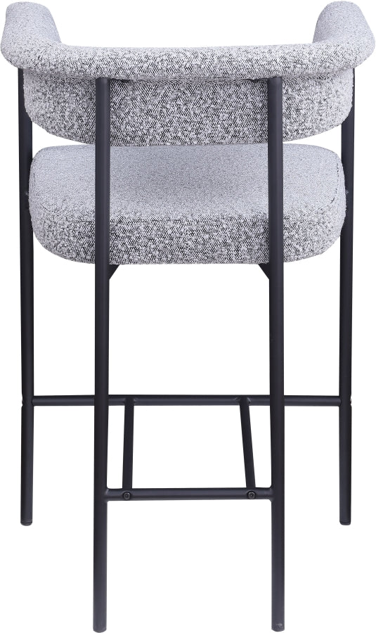 Malin Boucle Fabric Upholstered Counter Stool — 412-C - Grey - 412Grey-C alternate view 4