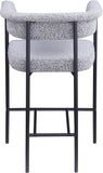 Malin Boucle Fabric Upholstered Counter Stool — 412-C - Grey - 412Grey-C alternate view 4