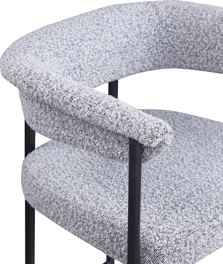 Malin Boucle Fabric Upholstered Counter Stool — 412-C - Grey - 412Grey-C alternate view 6
