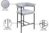 Malin Boucle Fabric Upholstered Counter Stool — 412-C - Grey - 412Grey-C Infographic