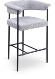 Malin Boucle Fabric Upholstered Counter Stool — 412-C - Grey - 412Grey-C