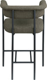 Malin Boucle Fabric Upholstered Counter Stool — 412-C - Olive - 412Olive-C alternate view 4