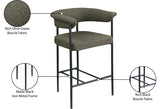 Malin Boucle Fabric Upholstered Counter Stool — 412-C - Olive - 412Olive-C Infographic