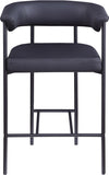 Malin Vegan Leather Upholstered Counter Stool — 428-C - Black - 428Black-C alternate view 2