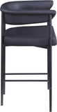 Malin Vegan Leather Upholstered Counter Stool — 428-C - Black - 428Black-C alternate view 3